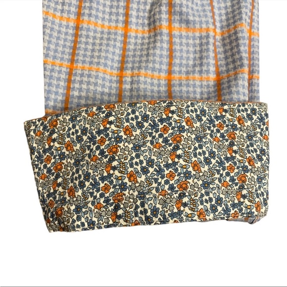 Robert Graham Long Sleeve Button Down Blue and Orange Windowpane Size XL - Picture 7 of 10